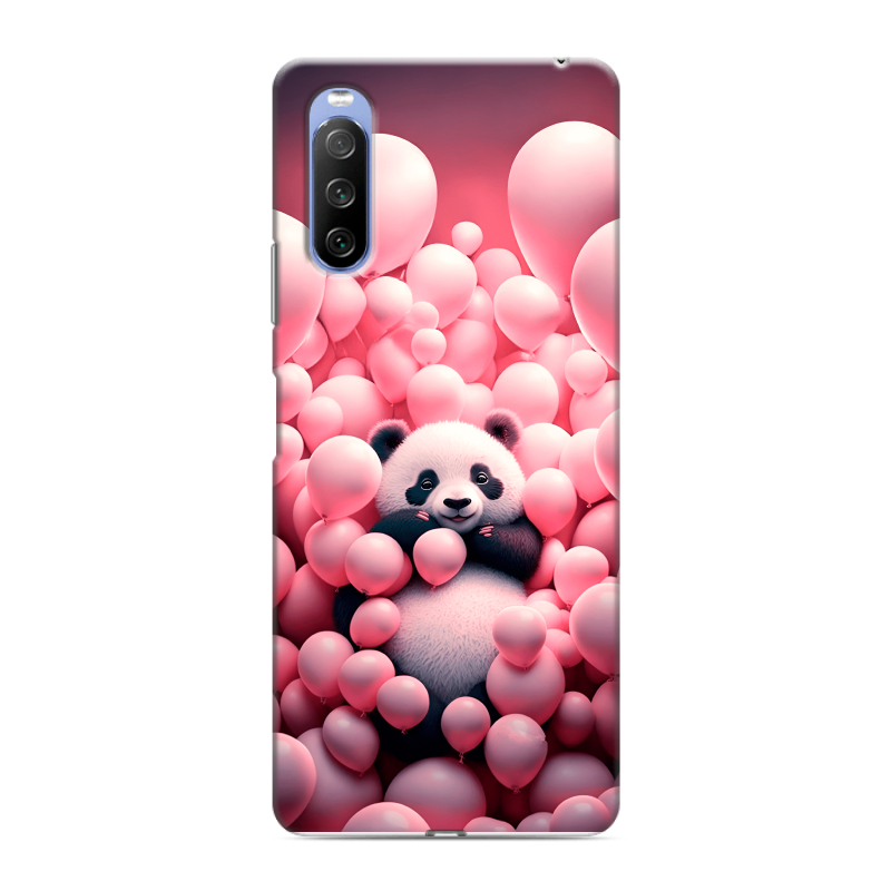 Силиконовый противоударный чехол на Sony Xperia 10 III с принтом Панда Силиконовый противоударный чехол на Sony Xperia 10 III с принтом Панда