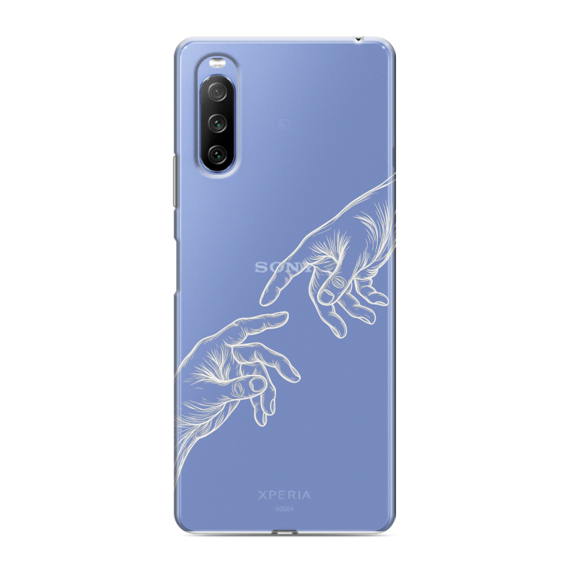 Силиконовый противоударный чехол на Sony Xperia 10 III с принтом Сотворение мира Силиконовый противоударный чехол на Sony Xperia 10 III с принтом Сотворение мира