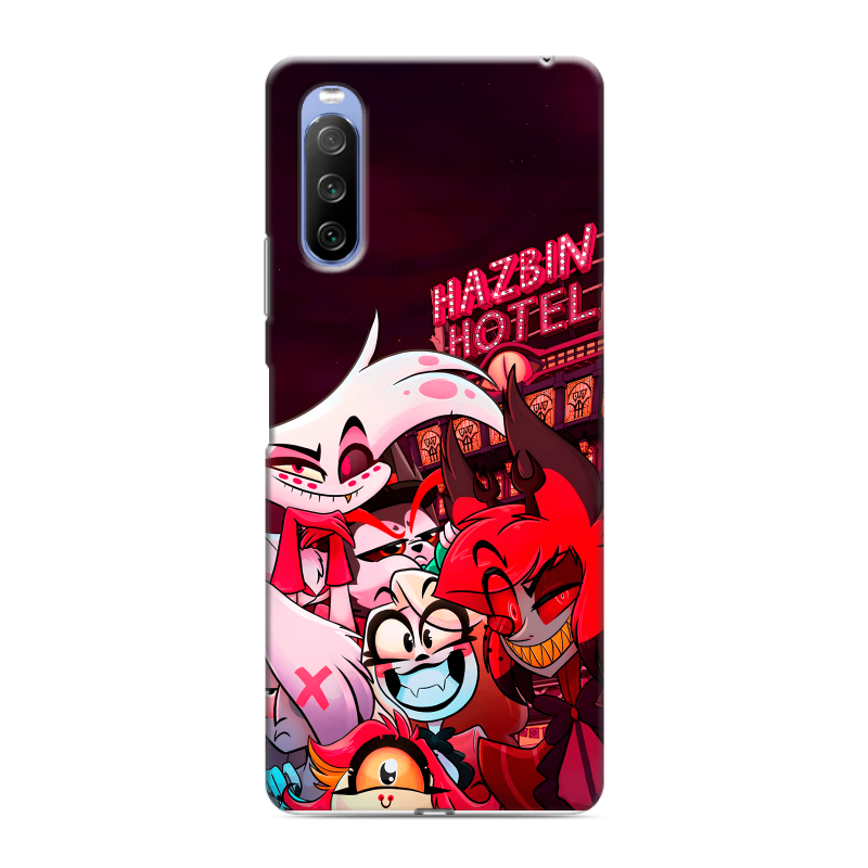 Силиконовый противоударный чехол на Sony Xperia 10 III с принтом Hazbin Hotel Отель Хазбин Силиконовый противоударный чехол на Sony Xperia 10 III с принтом Hazbin Hotel Отель Хазбин