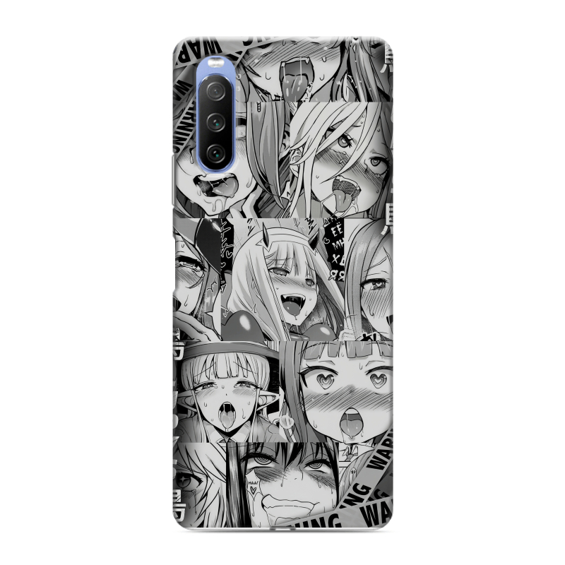 Силиконовый противоударный чехол на Sony Xperia 10 III с принтом Ahegao Ахегао Аниме Силиконовый противоударный чехол на Sony Xperia 10 III с принтом Ahegao Ахегао Аниме