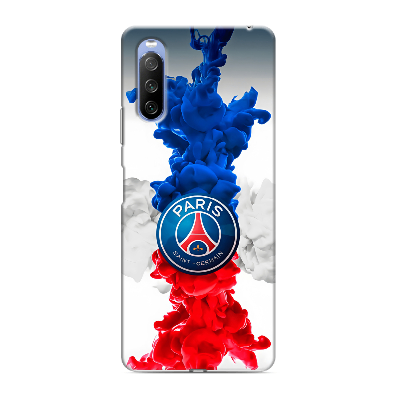 Силиконовый противоударный чехол на Sony Xperia 10 III с принтом PSG ПСЖ Силиконовый противоударный чехол на Sony Xperia 10 III с принтом PSG ПСЖ