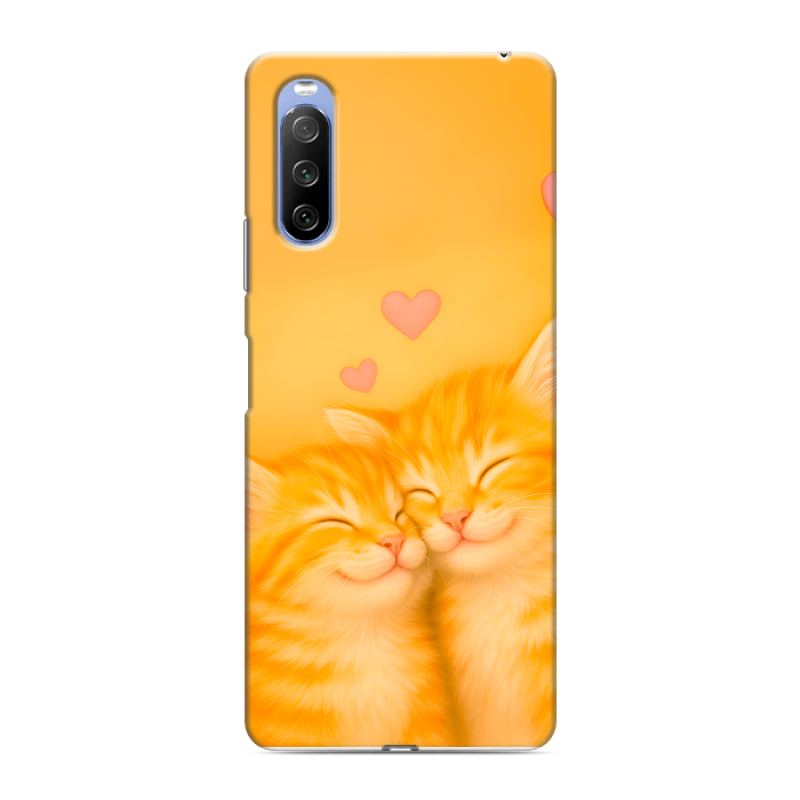 Силиконовый противоударный чехол на Sony Xperia 10 III с принтом Милые котята Силиконовый противоударный чехол на Sony Xperia 10 III с принтом Милые котята