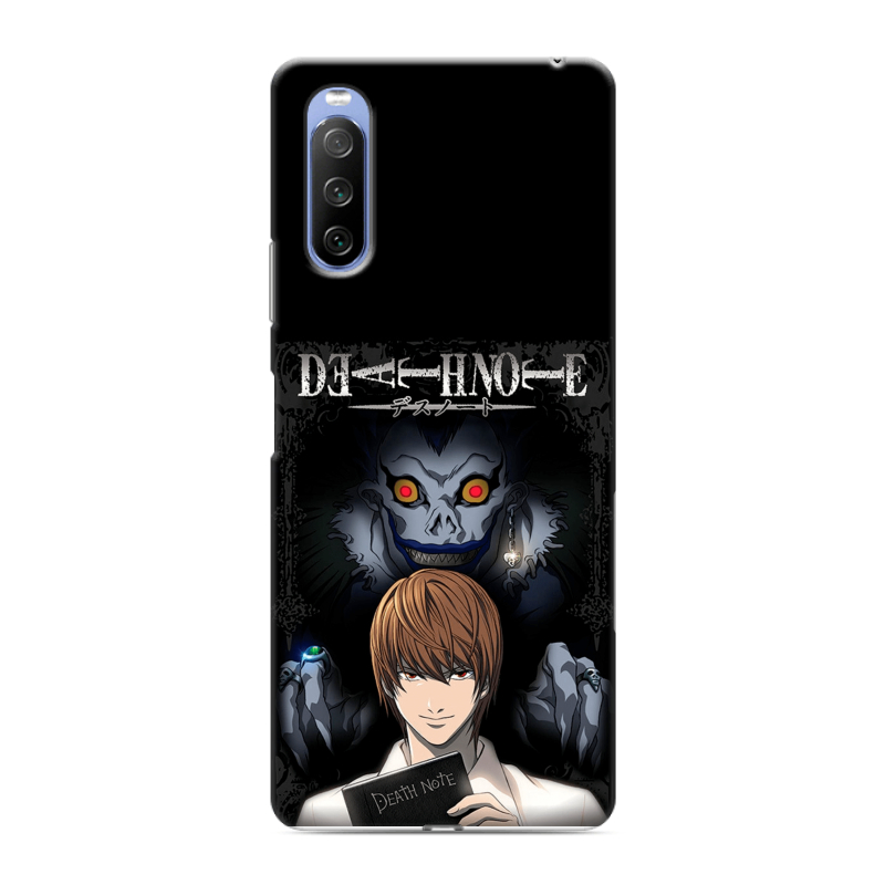 Силиконовый противоударный чехол на Sony Xperia 10 III с принтом Death note Тетрадь смерти Силиконовый противоударный чехол на Sony Xperia 10 III с принтом Death note Тетрадь смерти