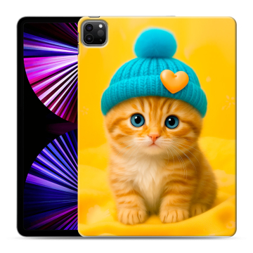 Силиконовый чехол на Ipad Pro 11 (2021) с принтом Котенок в шапке Силиконовый чехол на Ipad Pro 11 (2021) с принтом Котенок в шапке