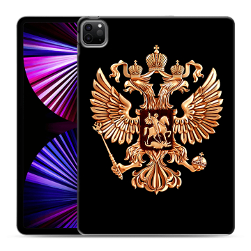 Силиконовый чехол на Ipad Pro 11 (2021) с принтом Герб России золотой