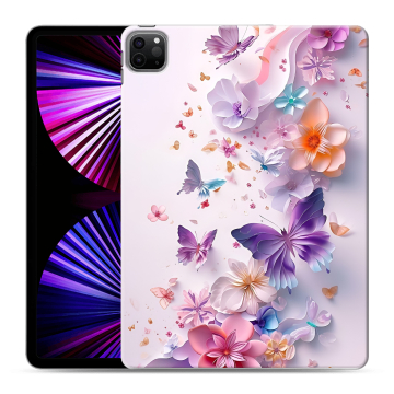 Силиконовый чехол на Ipad Pro 11 (2021) с принтом цветы бабочки