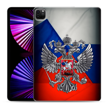 Силиконовый чехол на Ipad Pro 11 (2021) с принтом Флаг России Силиконовый чехол на Ipad Pro 11 (2021) с принтом Флаг России