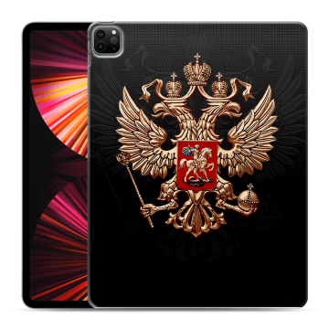 Силиконовый чехол на планшета Ipad Pro 12.9 (2021) с принтом Герб России Силиконовый чехол на планшета Ipad Pro 12.9 (2021) с принтом Герб России