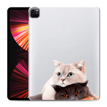 Силиконовый чехол на планшета Ipad Pro 12.9 (2021) с принтом Кошки Силиконовый чехол на планшета Ipad Pro 12.9 (2021) с принтом Кошки