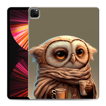 Силиконовый чехол на планшета Ipad Pro 12.9 (2021) с принтом Сова Силиконовый чехол на планшета Ipad Pro 12.9 (2021) с принтом Сова