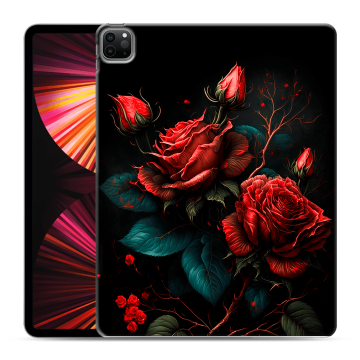 Силиконовый чехол на Ipad Pro 12.9 (2021) с принтом Розы красные Силиконовый чехол на Ipad Pro 12.9 (2021) с принтом Розы красные