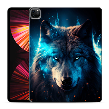 Силиконовый чехол на Ipad Pro 12.9 (2021) с принтом Волк ночной