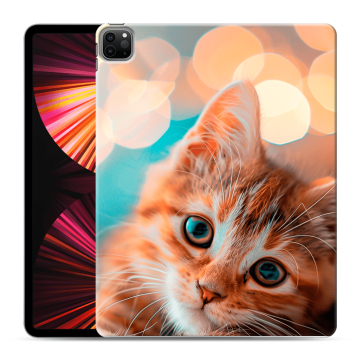 Силиконовый чехол на Ipad Pro 12.9 (2021) с принтом котик Силиконовый чехол на Ipad Pro 12.9 (2021) с принтом котик