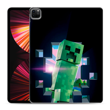 Силиконовый чехол на Ipad Pro 12.9 (2021) с принтом Майнкрафт Minecraft Силиконовый чехол на Ipad Pro 12.9 (2021) с принтом Майнкрафт Minecraft