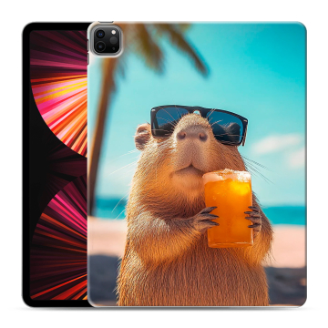 Силиконовый чехол на Ipad Pro 12.9 (2021) с принтом Капибара
