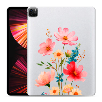 Силиконовый чехол на Ipad Pro 12.9 (2021) с принтом Цветы Силиконовый чехол на Ipad Pro 12.9 (2021) с принтом Цветы