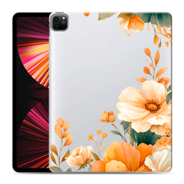 Силиконовый чехол на Ipad Pro 12.9 (2021) с принтом Цветы принт Силиконовый чехол на Ipad Pro 12.9 (2021) с принтом Цветы принт