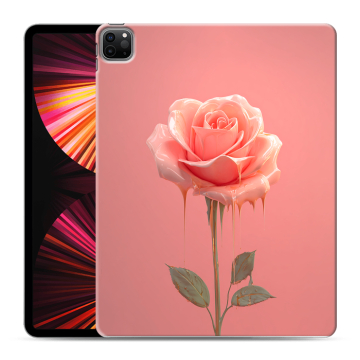 Силиконовый чехол на Ipad Pro 12.9 (2021) с принтом Розовая роза Силиконовый чехол на Ipad Pro 12.9 (2021) с принтом Розовая роза
