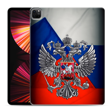 Силиконовый чехол на Ipad Pro 12.9 (2021) с принтом Флаг России Силиконовый чехол на Ipad Pro 12.9 (2021) с принтом Флаг России