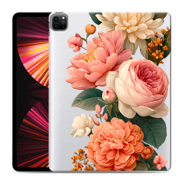 Силиконовый чехол на Ipad Pro 12.9 (2021) с принтом цветы Силиконовый чехол на Ipad Pro 12.9 (2021) с принтом цветы