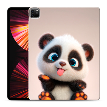 Силиконовый чехол на Ipad Pro 12.9 (2021) с принтом милая панда Силиконовый чехол на Ipad Pro 12.9 (2021) с принтом милая панда