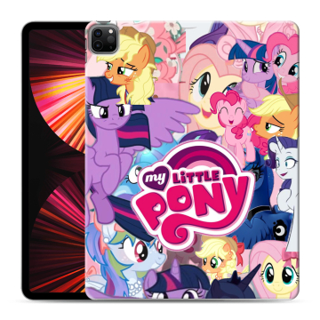 Силиконовый чехол на Ipad Pro 12.9 (2021) с принтом My little pony Дружба чудо Силиконовый чехол на Ipad Pro 12.9 (2021) с принтом My little pony Дружба чудо