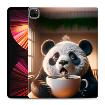 Силиконовый чехол на Ipad Pro 12.9 (2021) с принтом смешная панда Силиконовый чехол на Ipad Pro 12.9 (2021) с принтом смешная панда