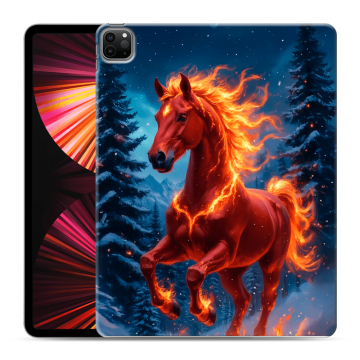 Силиконовый чехол на Ipad Pro 12.9 (2021) с принтом Новый год коня Силиконовый чехол на Ipad Pro 12.9 (2021) с принтом Новый год коня