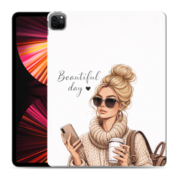 Силиконовый чехол на Ipad Pro 12.9 (2021) с принтом женский Силиконовый чехол на Ipad Pro 12.9 (2021) с принтом женский