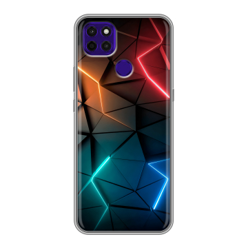 Силиконовый чехол на Lenovo K12 Pro с принтом Абстракция неон