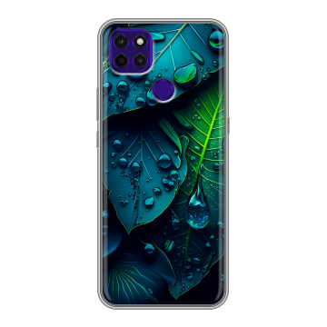 Силиконовый чехол на Lenovo K12 Pro с принтом Листья