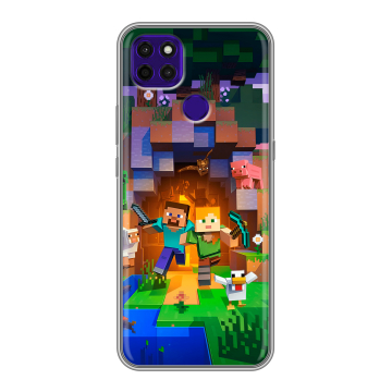 Силиконовый чехол на Lenovo K12 Pro с принтом Майнкрафт Minecraft Силиконовый чехол на Lenovo K12 Pro с принтом Майнкрафт Minecraft