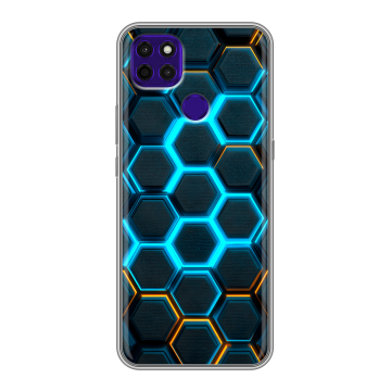 Силиконовый чехол на Lenovo K12 Pro с принтом Неоновые соты