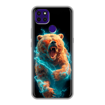 Силиконовый чехол на Lenovo K12 Pro с принтом Медведь