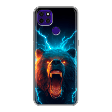 Силиконовый чехол на Lenovo K12 Pro с принтом Медведь