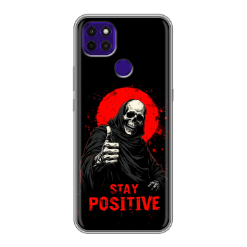 Силиконовый чехол на Lenovo K12 Pro с принтом смешной скелет