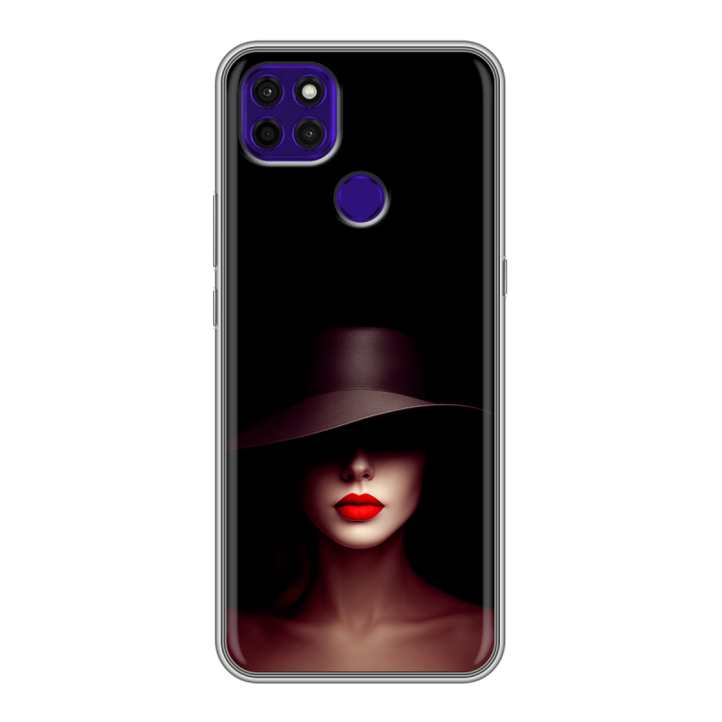 Силиконовый чехол на Lenovo K12 Pro с принтом Девушка в шляпе Силиконовый чехол на Lenovo K12 Pro с принтом Девушка в шляпе
