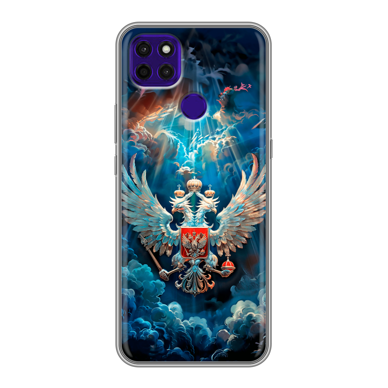 Силиконовый чехол на Lenovo K12 Pro с принтом Герб флаг России Силиконовый чехол на Lenovo K12 Pro с принтом Герб флаг России