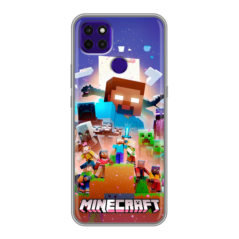 Силиконовый чехол на Lenovo K12 Pro с принтом Майнкрафт Minecraft Силиконовый чехол на Lenovo K12 Pro с принтом Майнкрафт Minecraft