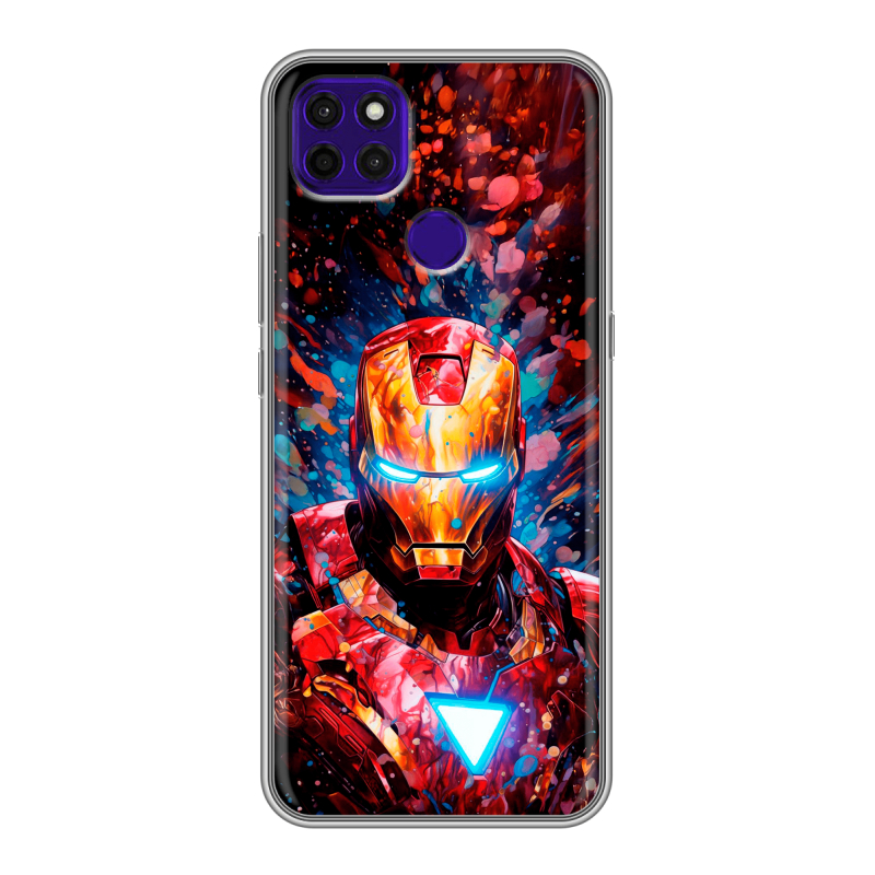 Силиконовый противоударный чехол на Lenovo K12 Pro с принтом Железный человек Ironman Силиконовый противоударный чехол на Lenovo K12 Pro с принтом Железный человек Ironman