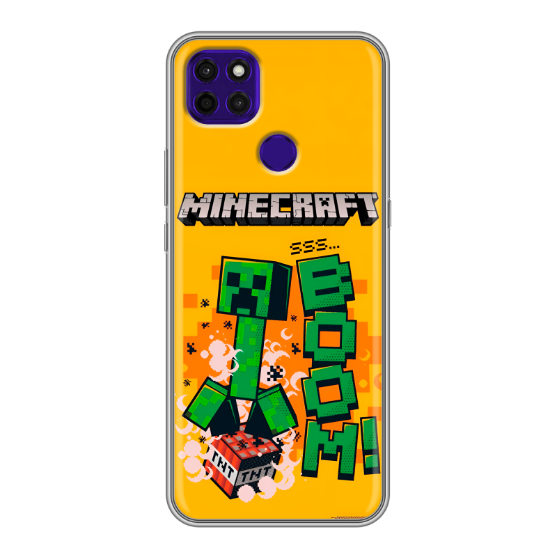 Силиконовый противоударный чехол на Lenovo K12 Pro с принтом Майнкрафт Minecraft Силиконовый противоударный чехол на Lenovo K12 Pro с принтом Майнкрафт Minecraft