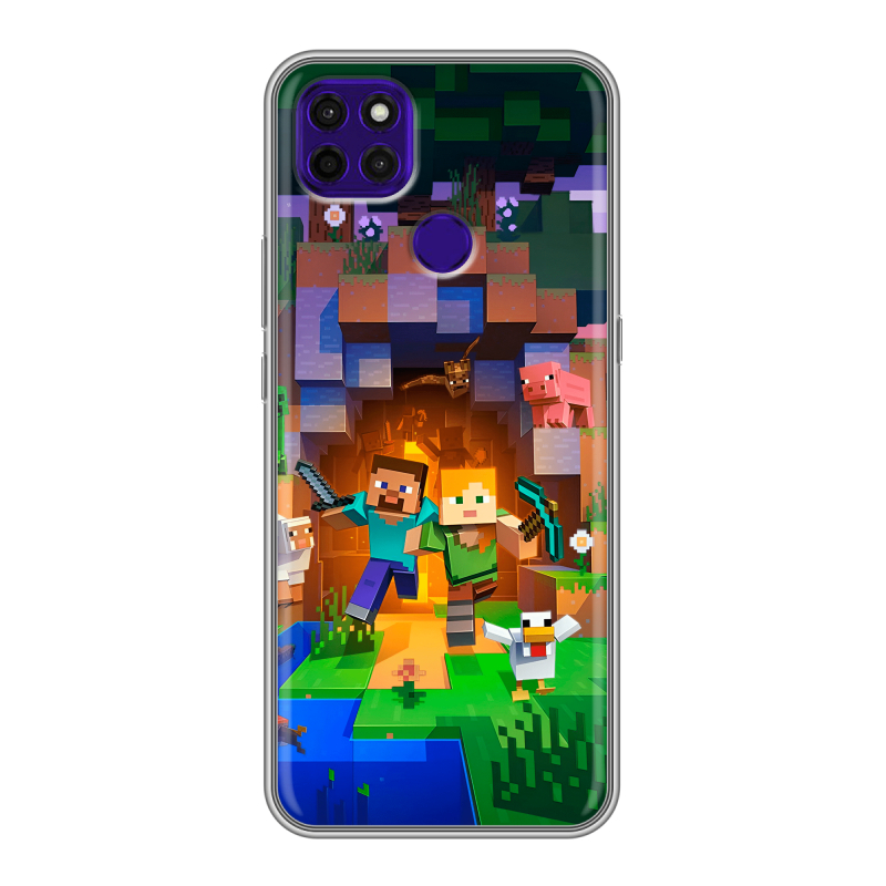 Силиконовый чехол на Lenovo K12 Pro с принтом Майнкрафт Minecraft Силиконовый чехол на Lenovo K12 Pro с принтом Майнкрафт Minecraft