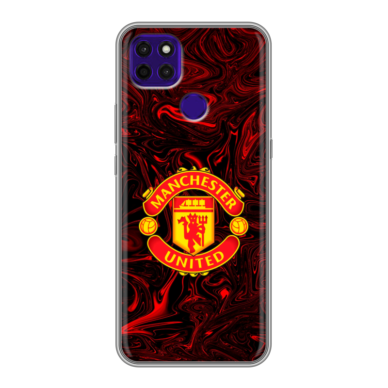 Силиконовый противоударный чехол на Lenovo K12 Pro с принтом Manchester United Силиконовый противоударный чехол на Lenovo K12 Pro с принтом Manchester United