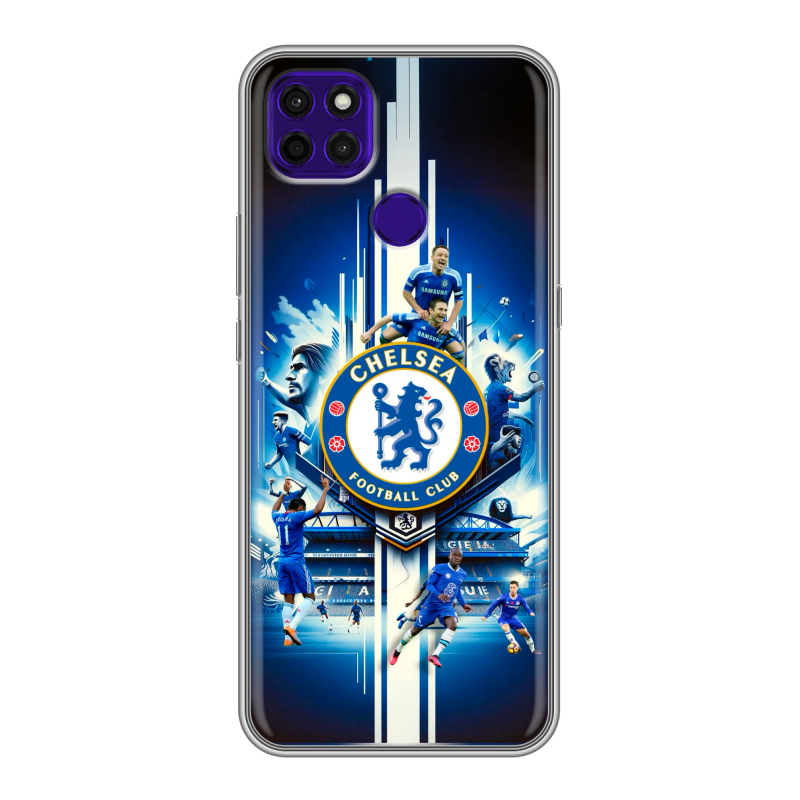 Силиконовый противоударный чехол на Lenovo K12 Pro с принтом Chelsea Челси Силиконовый противоударный чехол на Lenovo K12 Pro с принтом Chelsea Челси