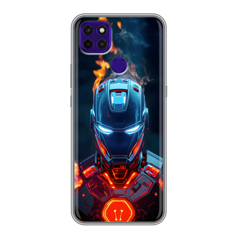 Силиконовый противоударный чехол на Lenovo K12 Pro с принтом IronMan Железный человек Силиконовый противоударный чехол на Lenovo K12 Pro с принтом IronMan Железный человек