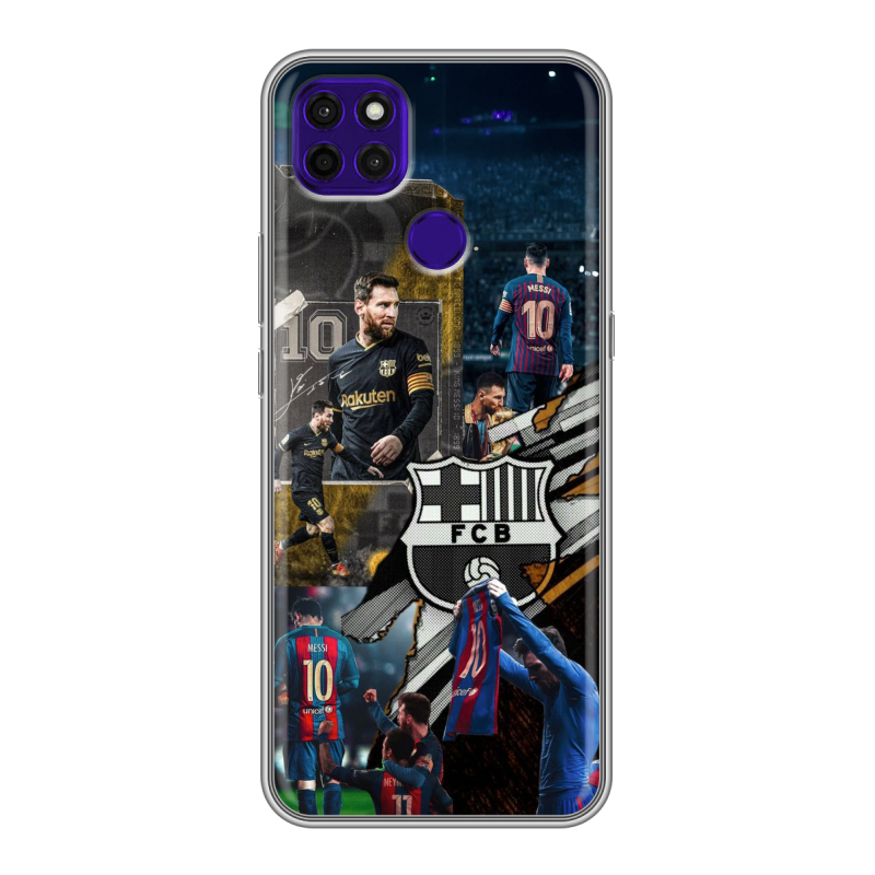Силиконовый чехол на Lenovo K12 Pro с принтом Messi Barcelona Силиконовый чехол на Lenovo K12 Pro с принтом Messi Barcelona