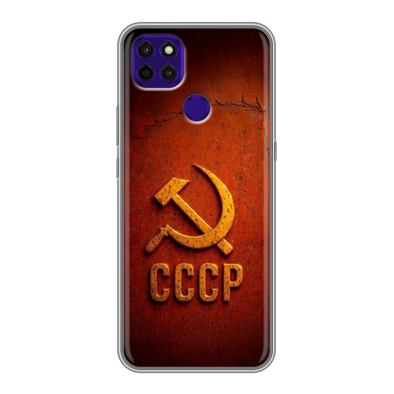 Силиконовый противоударный чехол на Lenovo K12 Pro с принтом Флаг Герб СССР Силиконовый противоударный чехол на Lenovo K12 Pro с принтом Флаг Герб СССР