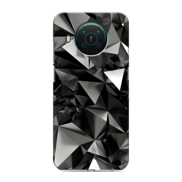 Силиконовый противоударный чехол на Nokia X10 с принтом Черные кристаллы