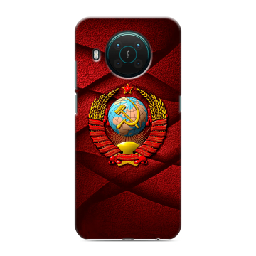 Силиконовый противоударный чехол на Nokia X10 с принтом Герб СССР