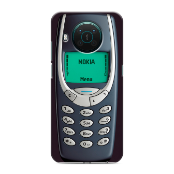 Силиконовый противоударный чехол на Nokia X10 с принтом Старый телефон